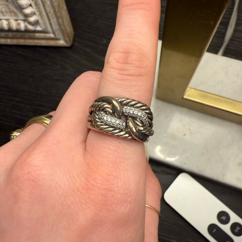 Silver and Gold Knot Ring